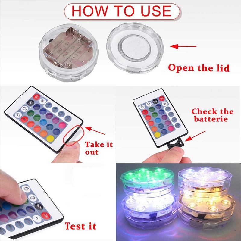 Projecteur LED immergeable multicolore IP68 pour piscine bassin aquarium éclairage aquatique décoratif | Koossa