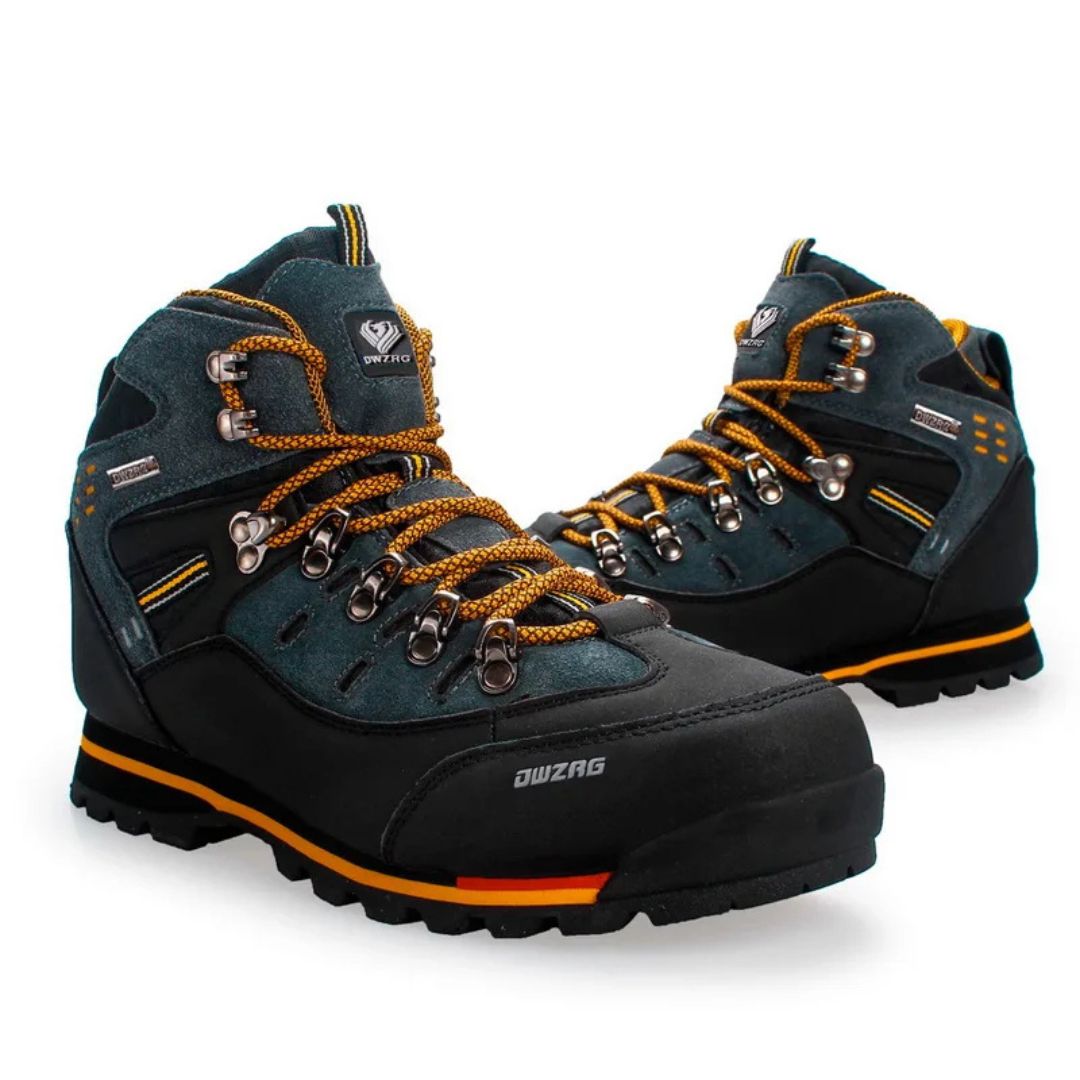 Men's Waterproof Hiking Boots, Mid-Ankle Non-Slip Rubber Sole Trekking Shoes for Winter Trail Walking, Mountain & Outdoor Use | Lonoma