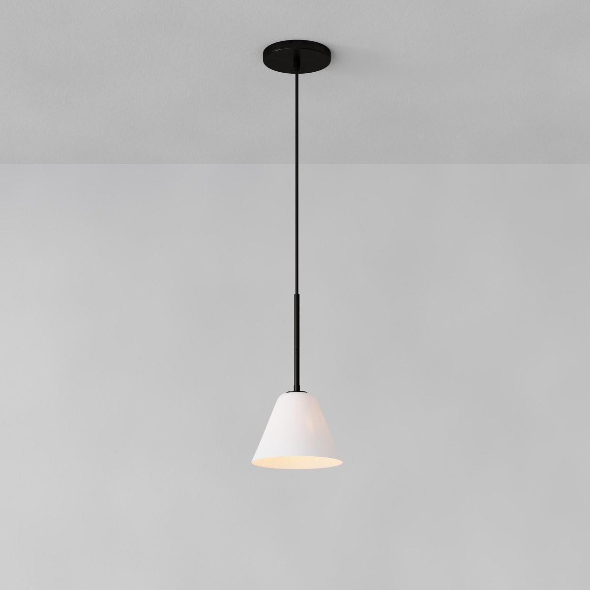 Tapered Glass Hanging Fixture with Metal Canopy – E26 Socket – Dimmable for Dining Room, Island, Entryway | Lonoma
