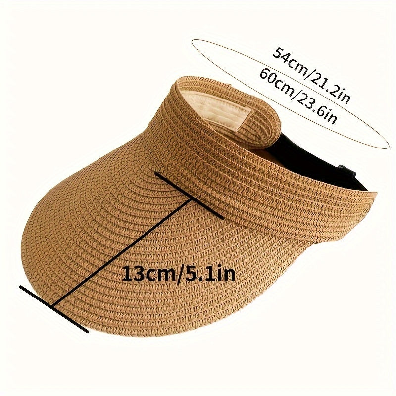 Women's Wide Brim Foldable Sun Visor – UV Protection Summer Hat for Beach & Garden | Koossa