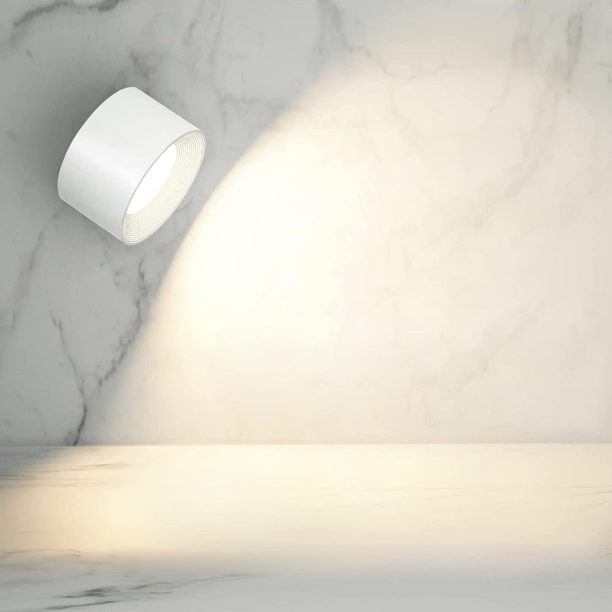Cordless Wall Sconce, USB Rechargeable Magnetic Night Light with Touch Dimming, Rotating Battery Lamp for Bedside, Hallway & Closet | Lonoma