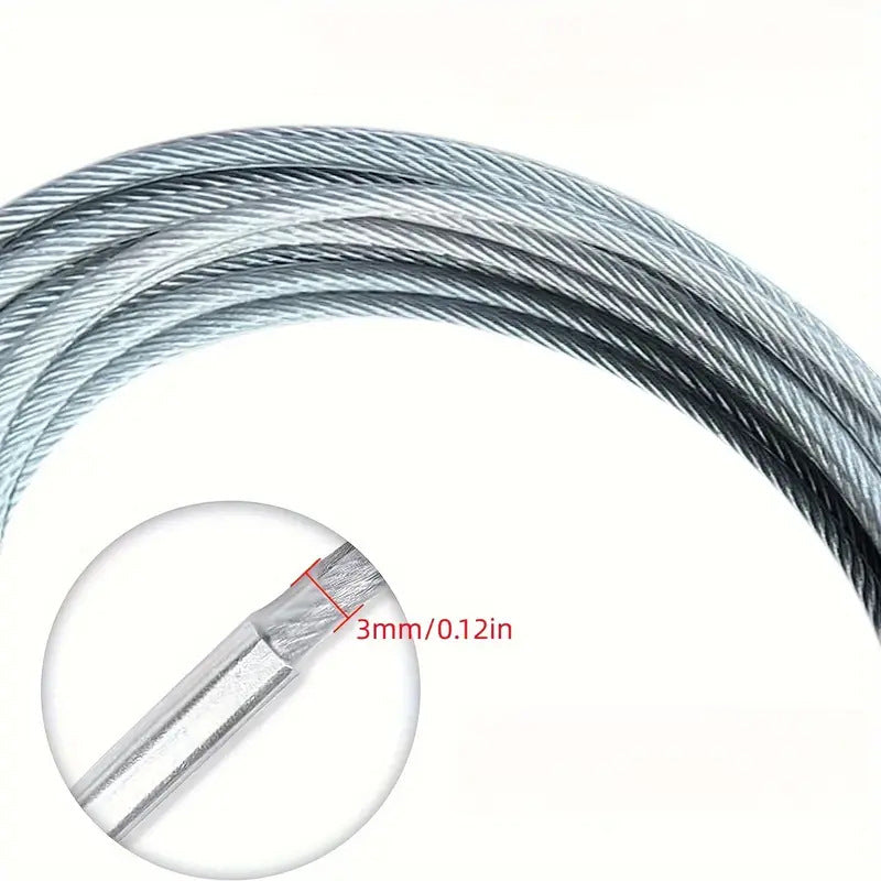 Longe d'attache en acier 3 mm anti-morsure pour chien jardin camping extérieur mousquetons robustes sécurisés | Koossa
