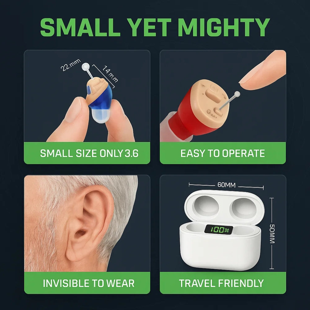 Appareil Auditif Rechargeable Son Clair Confort Optimal Usage Quotidien Discret Autonome Ergonomique Léger | Koossa