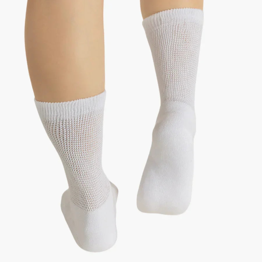Seamless Diabetic Socks Cotton Circulation Support for Sensitive Feet Neuropathy Non-Binding Cushioned Heel Odor Control Daily Comfort | Lonoma