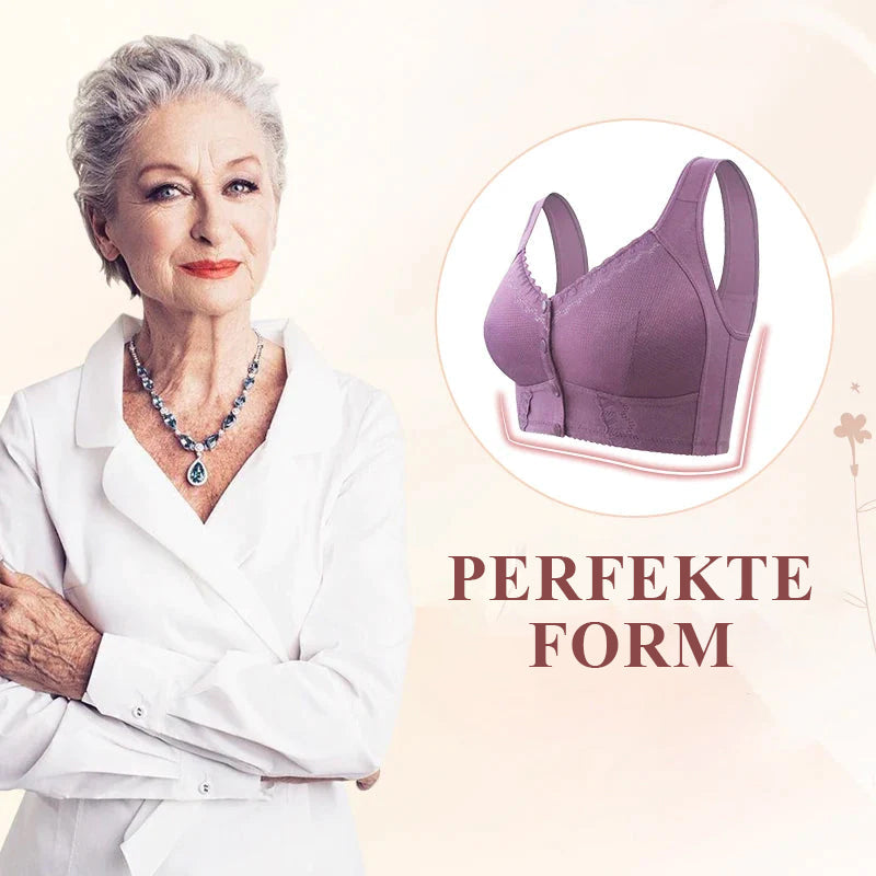 Women's Front-Fastening Soft Cup Bra — Wireless Comfort Bra with Wide Band for All-Day Support | Koossa