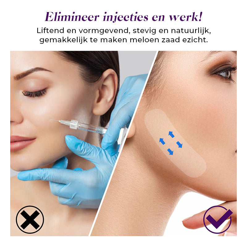 Bandes Lissantes Transparentes Visage 40 Pièces – Effet Lifting Naturel Anti-Rides Contour V Discret Soins | Koossa