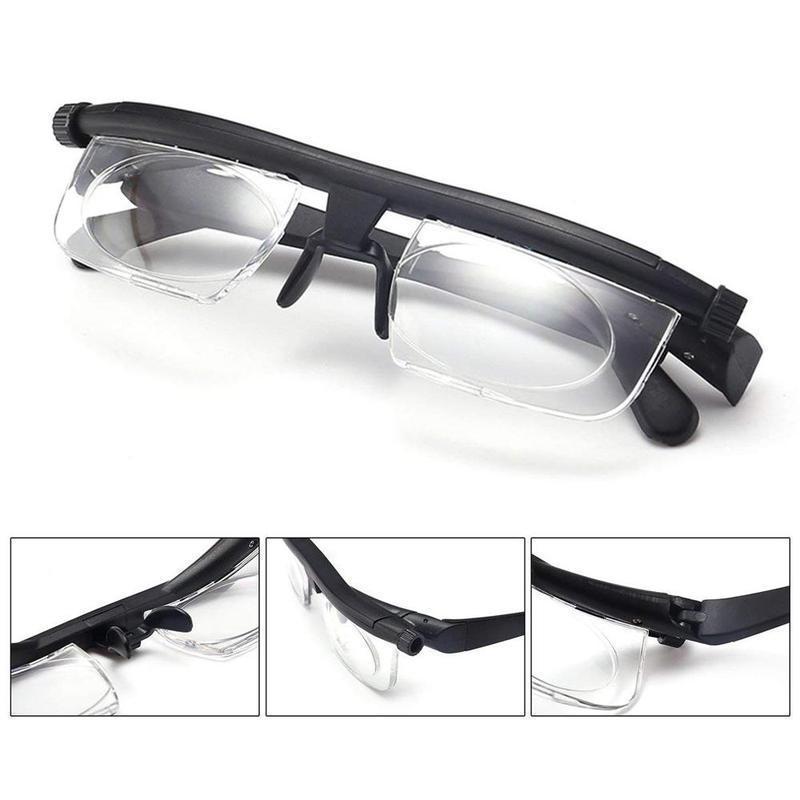 Lunettes à Dioptrie Ajustable Graduée Vision Nette Lecture Conduite Bureau Noir Unisexe Confort Léger | Koossa