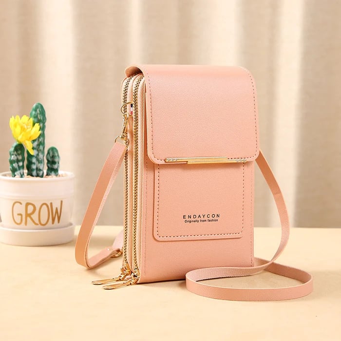 Women's Small Crossbody Bag with Phone Pocket, Anti-Theft Zipper & Detachable Strap, PU Leather Shoulder Purse for Travel, Work & Everyday | Lonoma