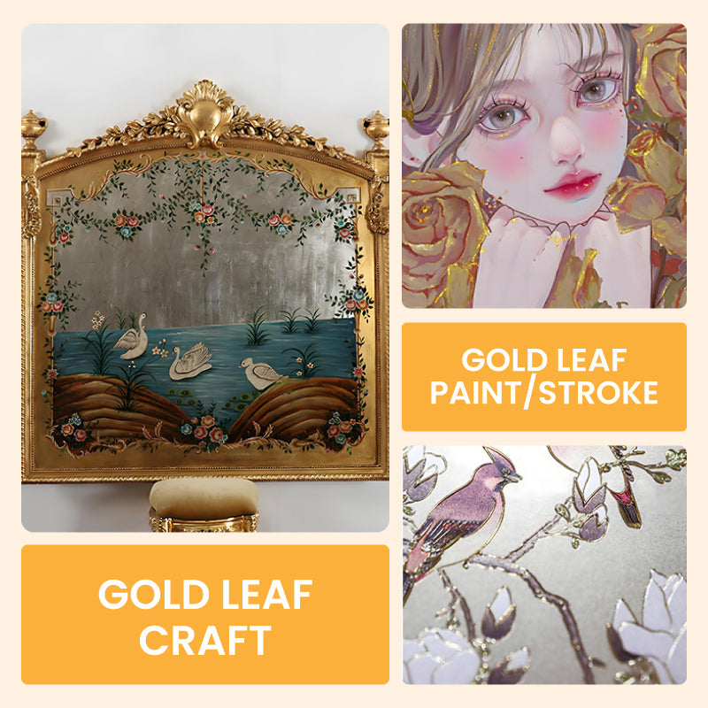 Water-Based Metallic Craft Paint with Brush Gold Silver Finish for Furniture Wood Metal DIY Projects Art Decoration | Lonoma