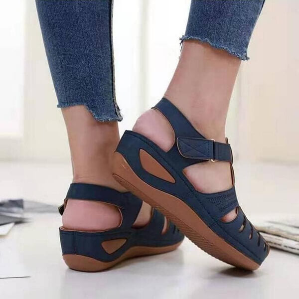 Women's Open-Toe Wedge Sandals with Cushioned Sole — Comfortable Summer Sandals for Everyday Wear & Travel | Koossa