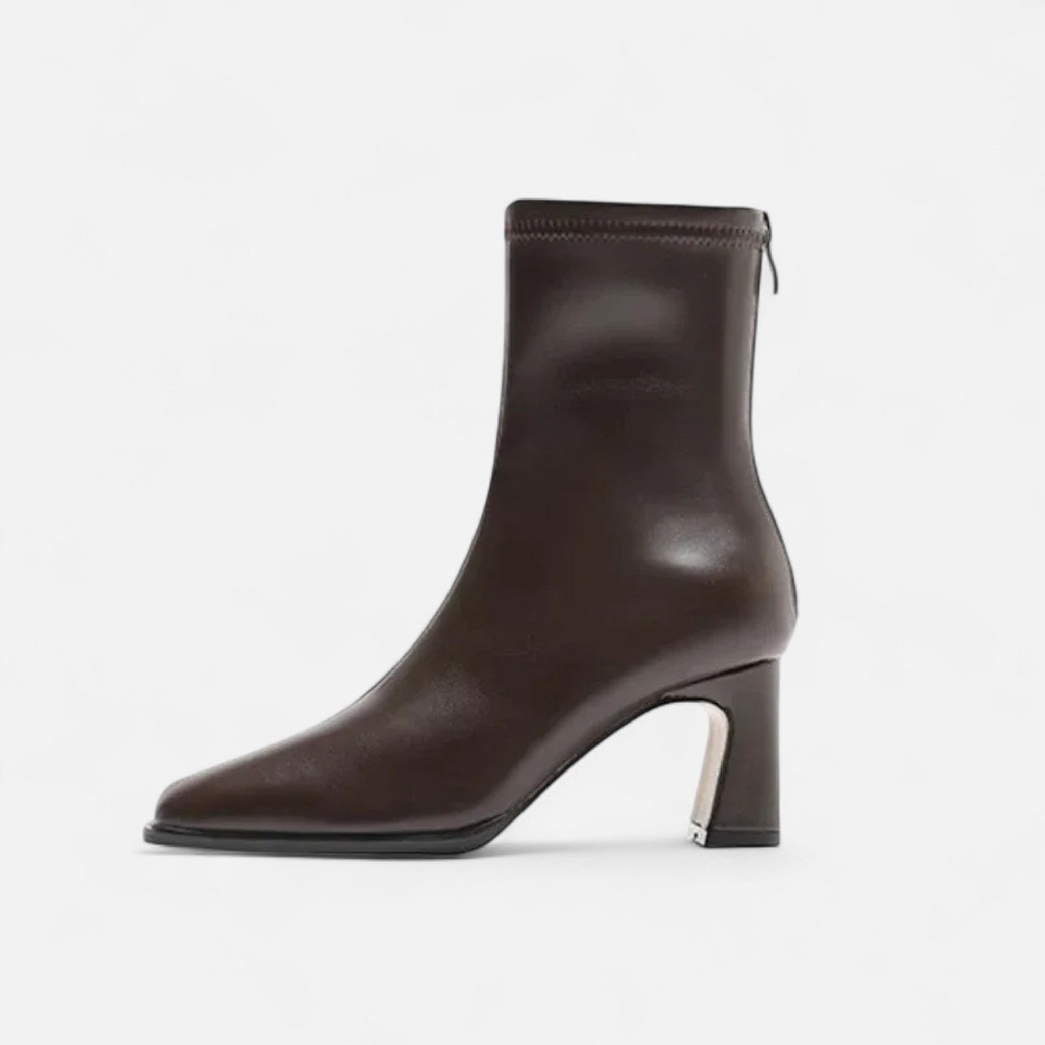 Women's Square-Toe Ankle Boots with Block Heel and Warm Lining | Classic Winter Footwear for Work and Weekends | Koossa