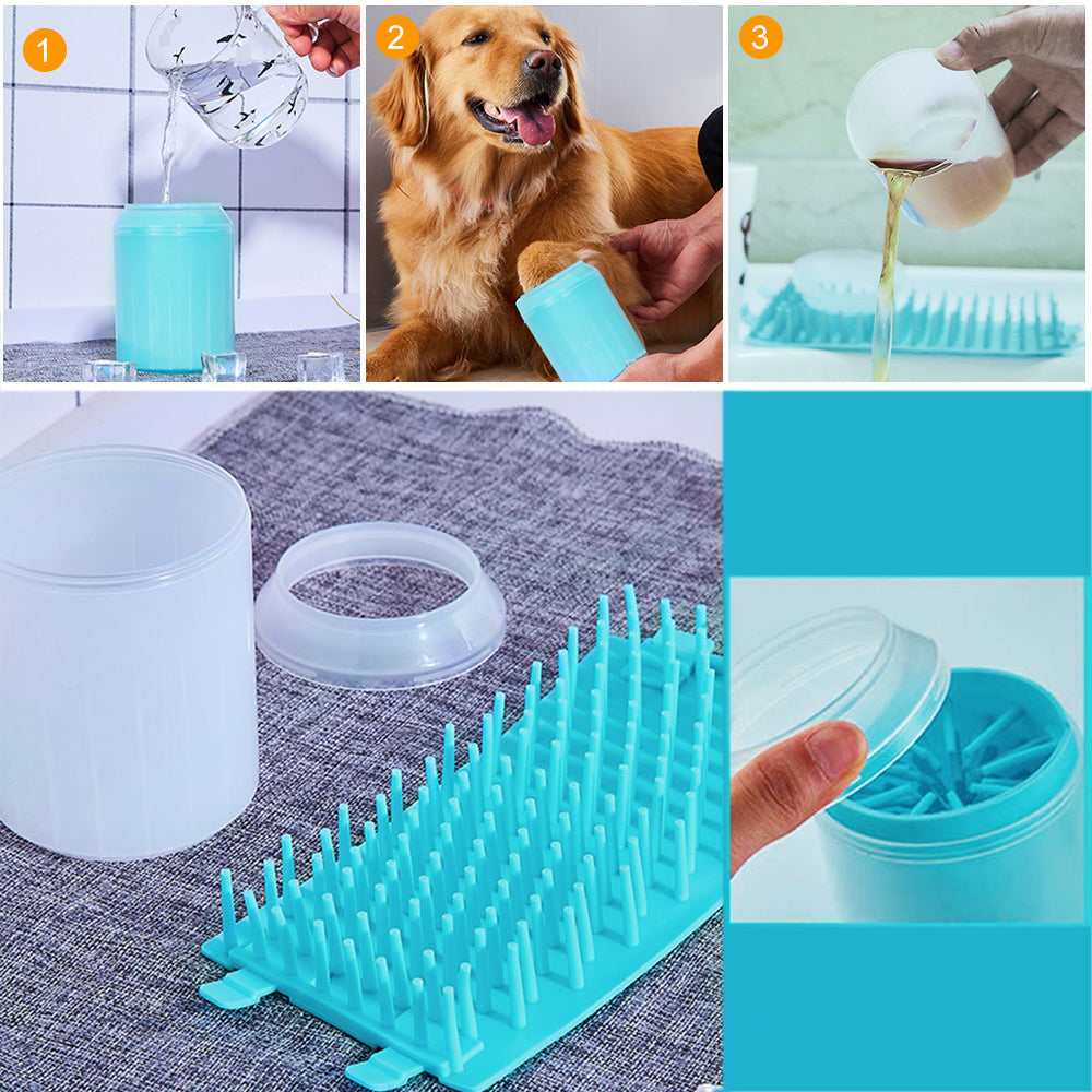 Dog Paw Cleaner Cup Soft Silicone Brush Portable Muddy Foot Washer Small Medium Large Gentle Cleaning Tool Cat Puppy Paw Wash | Koossa