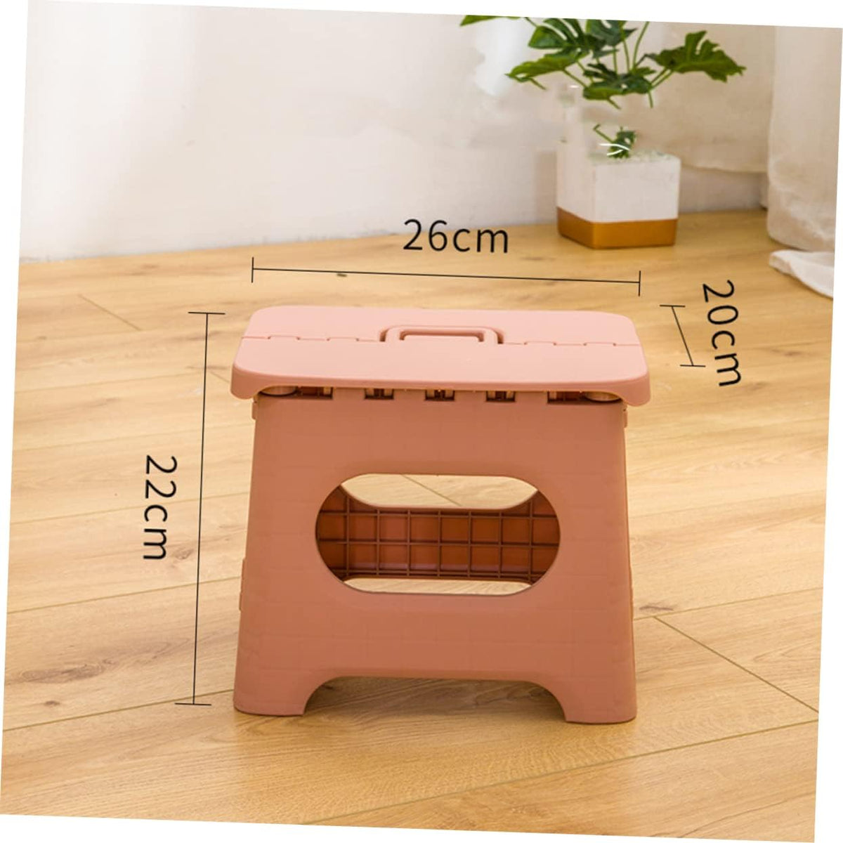 Folding Step Stool with Handle, Portable Collapsible Footstool for Kitchen, Bathroom, Kids & Adults, Non-Slip Lightweight Stepping Aid | Lonoma