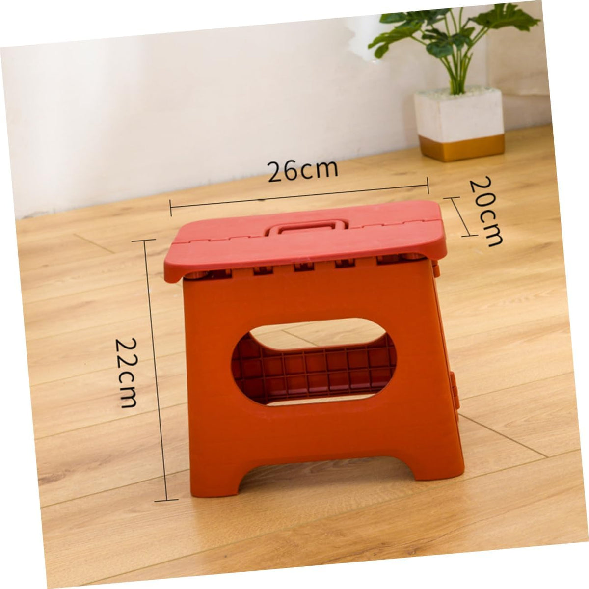 Folding Step Stool with Handle for Kitchen Bathroom Camping – Portable Lightweight 300 lb Capacity Non-Slip | Lonoma