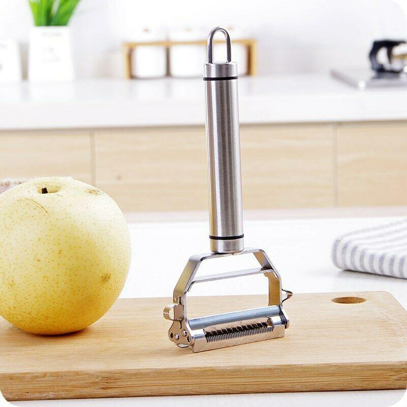 Éplucheur professionnel inox double lame pour légumes julienne cuisine rapide saine créative fait maison | Koossa