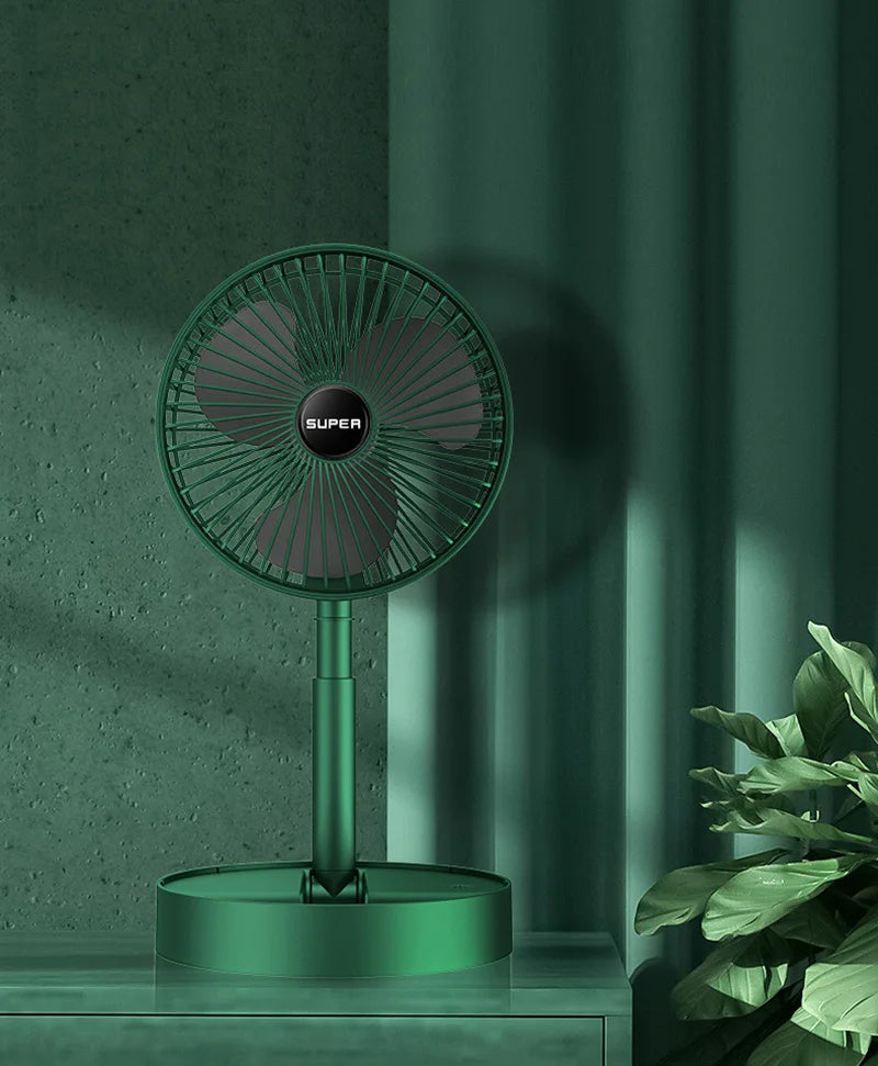 Compact USB Desk Fan with Five Speed Settings and Foldable Design for Office and Travel | Koossa