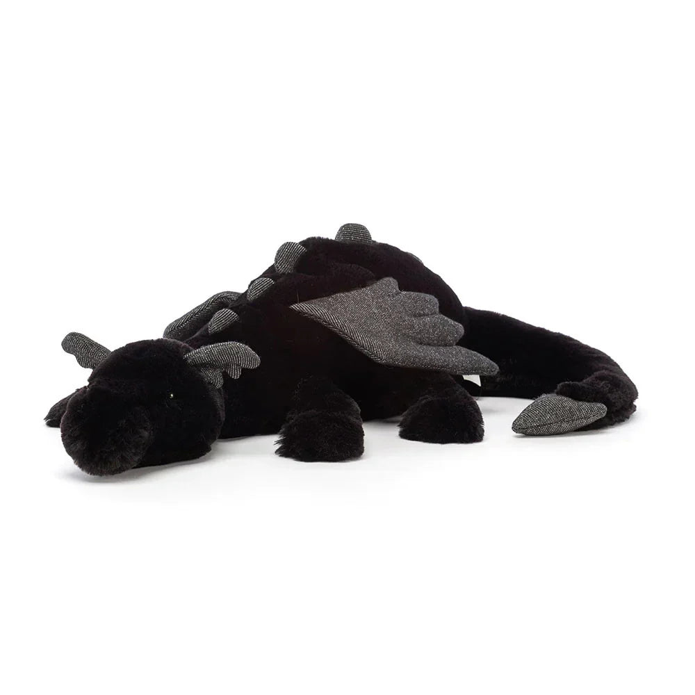 Winged Dragon Plush Toy – Soft Cuddly Stuffed Animal with Embroidered Details for Kids, Bedrooms, Nursery Decor | Lonoma