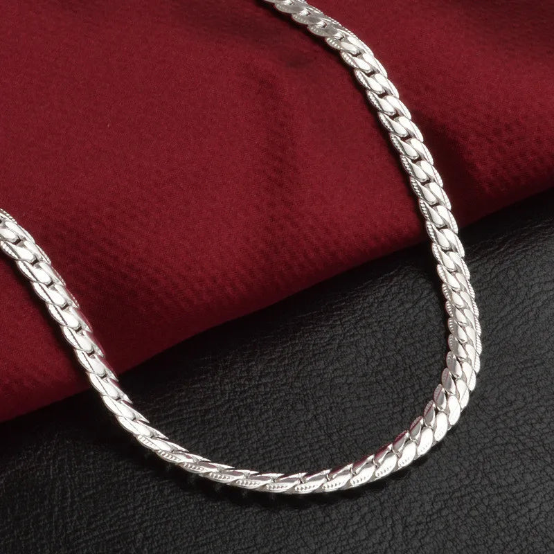 Women's Sterling Silver Chain Necklace — Elegant Timeless Jewellery for Weddings & Special Occasions | Koossa