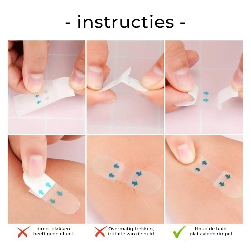 Bandes Lissantes Transparentes Visage 40 Pièces – Effet Lifting Naturel Anti-Rides Contour V Discret Soins | Koossa