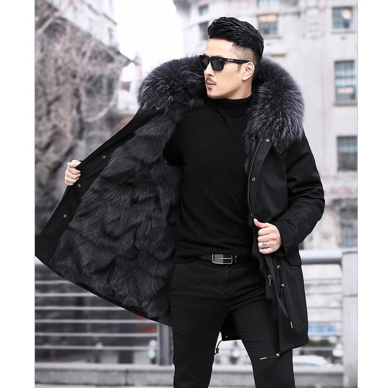 Insulated Hooded Parka for Men – Thick Lined Cold Weather Coat with Multiple Pockets for Fall and Winter Outdoor Activities | Lonoma