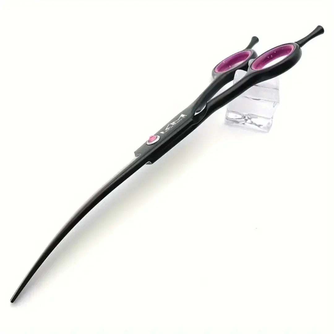 Dog Grooming Scissors Set 4 Piece Professional Trimming Kit Curved Straight Thinning Stainless Steel Ergonomic Safety Case | Koossa