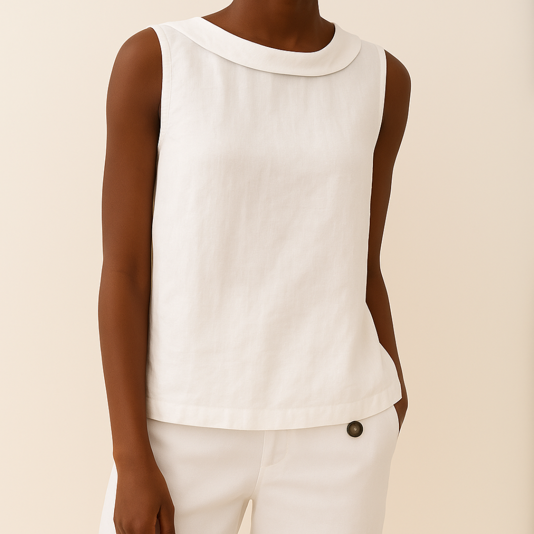 Women's Sleeveless Roll Neck Top in Soft Drape Fabric for Casual Elegance and Everyday Wear | Koossa