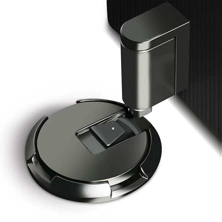 Floor-Mount Door Stopper with Push-Lock Release, Zinc Alloy Door Holder for Bedroom, Office, Hallway, Living Room Doors | Lonoma