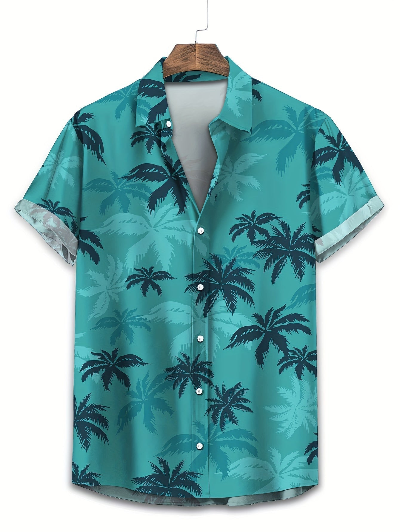 Men's Short Sleeve Shirt with Palm Print — Relaxed Summer Shirt for Casual Occasions & Beach Holidays | Koossa