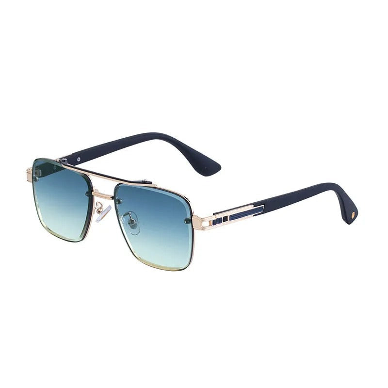 Gradient Aviator Sunglasses with Double Bridge Detail and UV400 Protection for Classic Summer Style | Koossa