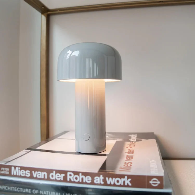 Lampe nomade LED tactile champignon rechargeable dimmable ambiance douce intérieur extérieur décoration | Koossa