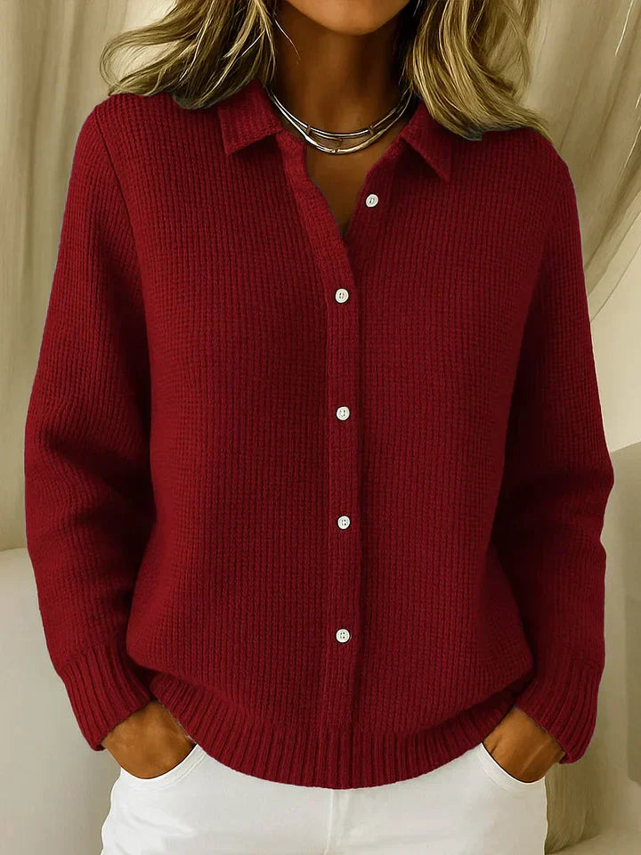 Women's Longline Button-Front Cardigan in Soft Cotton Knit for Casual Everyday Elegance | Koossa