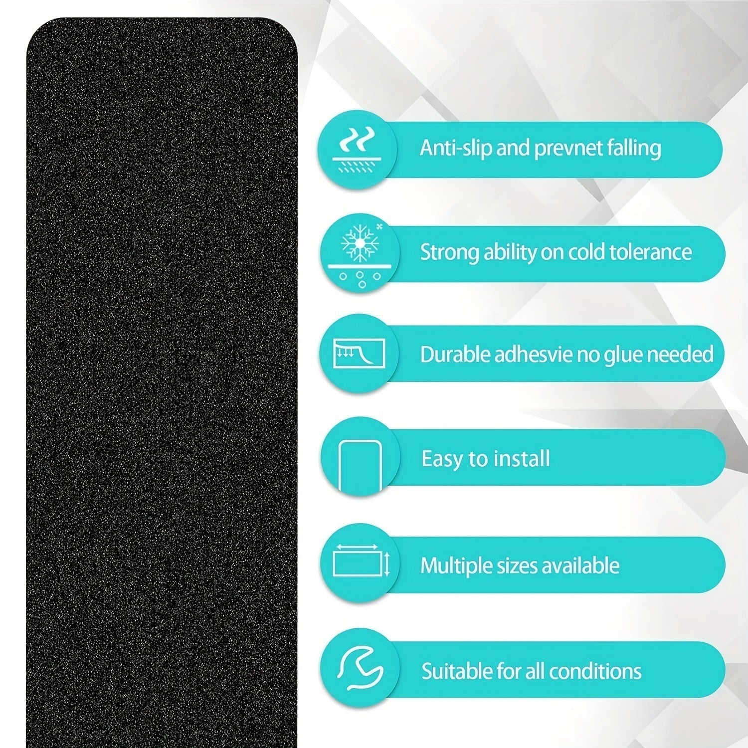 Bandes Antidérapantes pour Escalier Lot de 10 Intérieur Extérieur Adhésives Sécurité Marches Tous Âges | Koossa