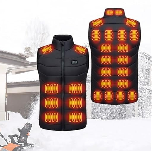 Women's Black Heated Gilet — USB Rechargeable Body Warmer with Multi-Zone Heating for Autumn & Winter | Koossa