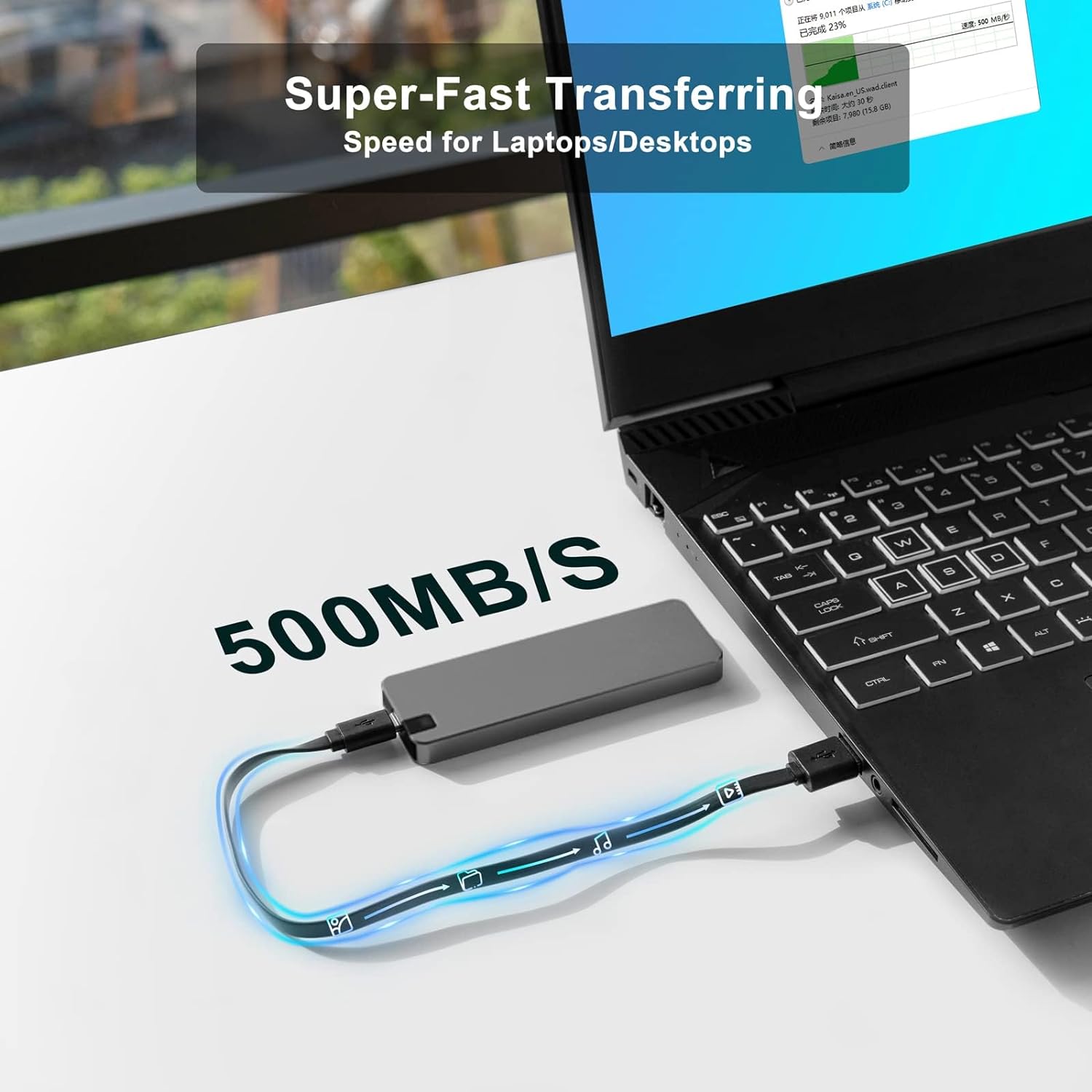 Portable Solid-State External Drive — Lightweight Fast-Transfer Storage for Professionals & Students | Koossa