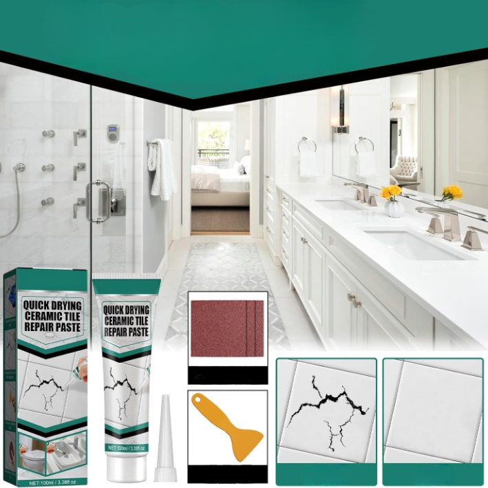 Mastic de Rénovation Carrelage 100 ml Céramique Marbre Porcelaine Fissures Éclats Étanche Mur Sol Cuisine Bain | Koossa