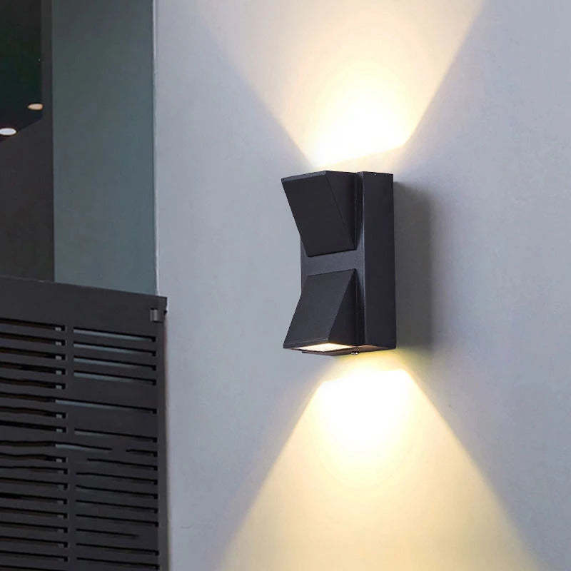IP65 Waterproof Outdoor Wall Sconce with LED Lights for Patio, Entryway, Garden | Black or Gray Aluminum Fixture | Lonoma