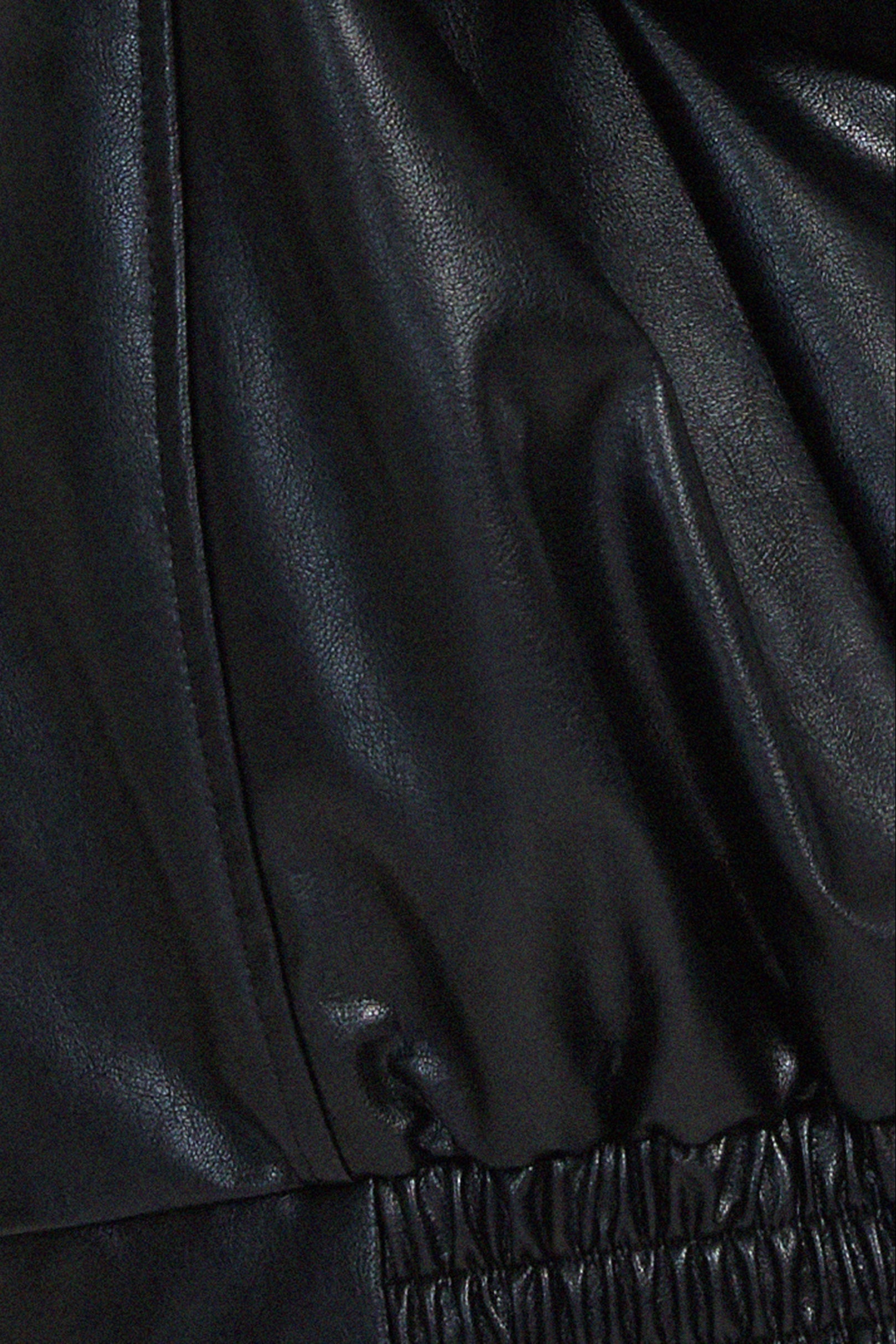 Oversized Faux Leather Jacket in Brown & Black with Wide Collar | Koossa
