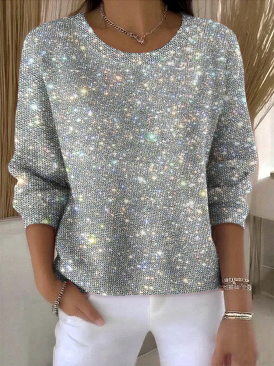 Women's Round Neck Long Sleeve Top — Elegant Autumn Layering Essential for Everyday Versatility | Koossa