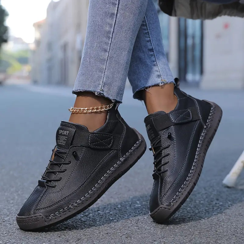Lace-Up Walking Trainers in Canvas with Cushioned Sole | Women's Spring & Summer Athletic Footwear | Koossa