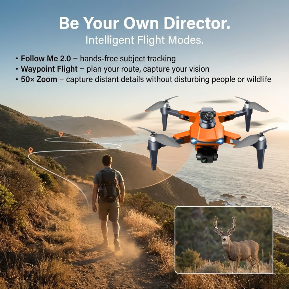 Drone Caméra 8K Double Objectif GPS Moteurs Brushless Vol Stabilisé Professionnel Photographie Aérienne | Koossa