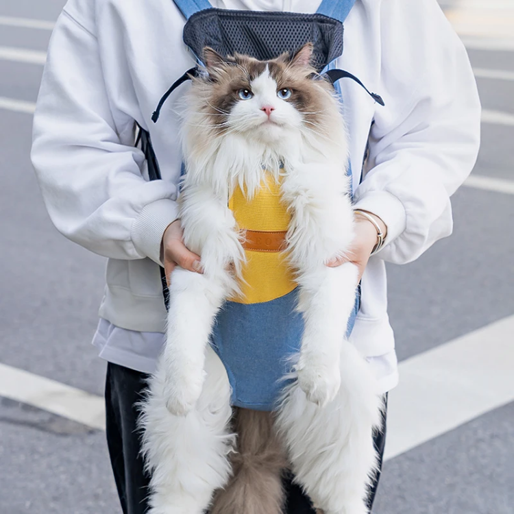 Cat Backpack Carrier Canvas S–XXL 1.5–7.5kg Breathable Travel Bag Portable Cat Carrying Bag Rucksack Vet Trips Hiking | Koossa
