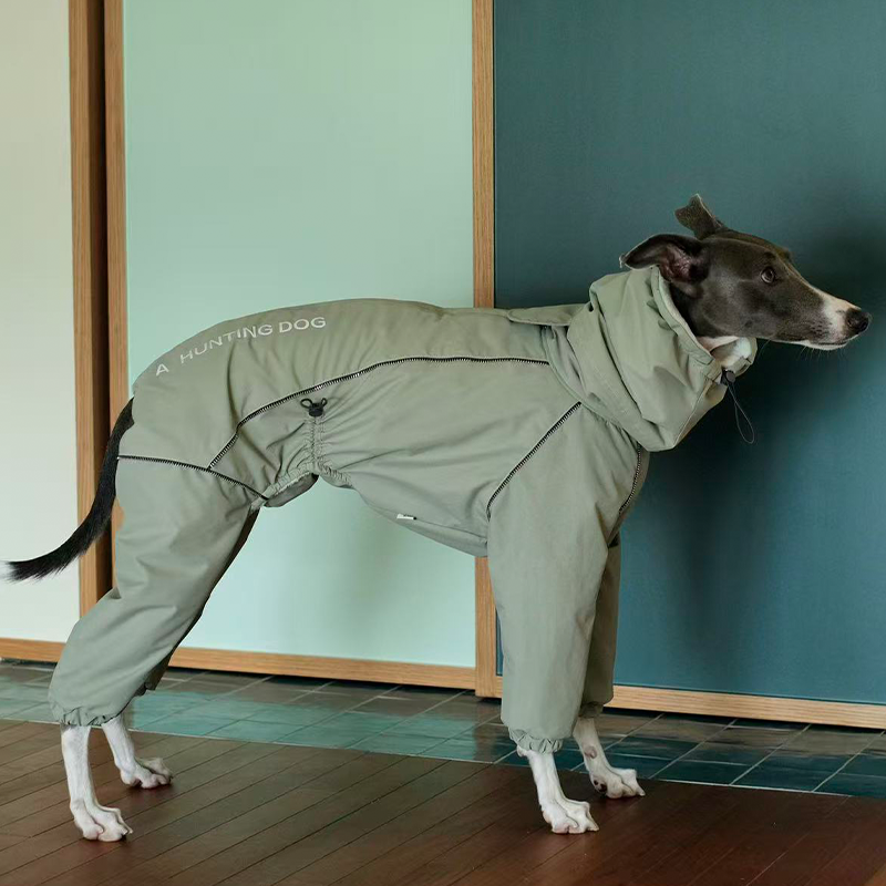 Dog Winter Onesie Fleece Lined Waterproof Whippet Greyhound Sizes 1–10 Leash Opening Windproof Suit | Koossa
