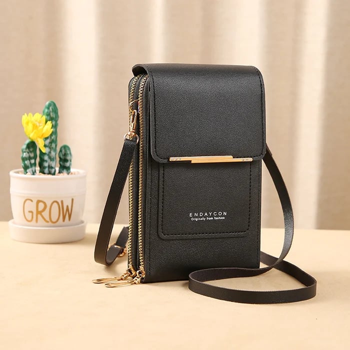 Women's Small Crossbody Bag with Phone Pocket, Anti-Theft Zipper & Detachable Strap, PU Leather Shoulder Purse for Travel, Work & Everyday | Lonoma