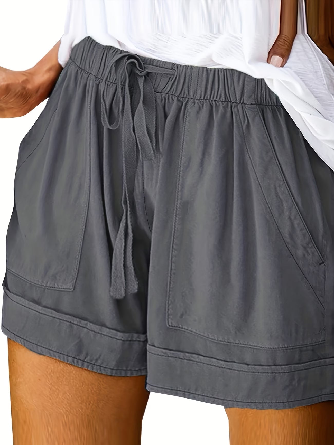 Women's Relaxed Summer Shorts in Breathable Cotton Blend – Loose Fit Casual Shorts with Elasticated Waist for Warm Weather Holiday Everyday Wear | Koossa