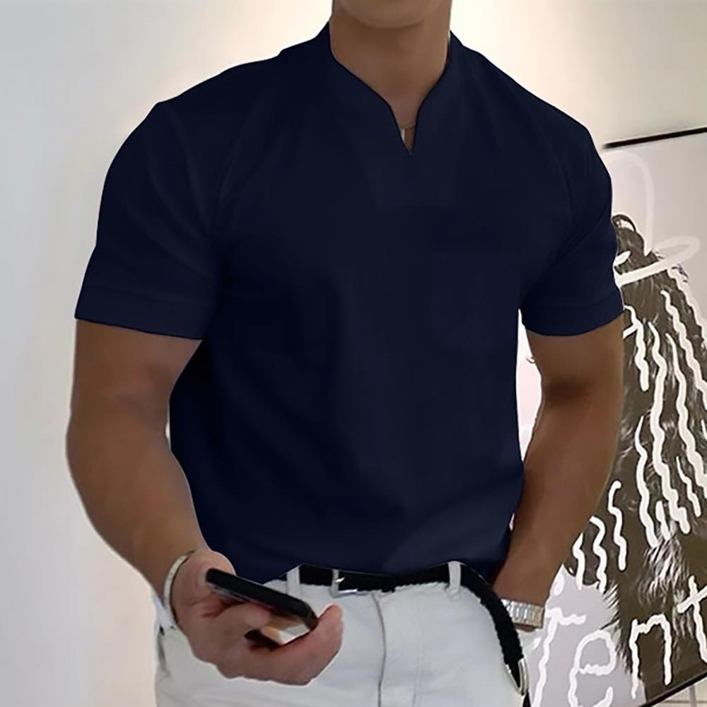 Men's Cotton Polo Shirt with Structured Collar in Classic Colours for Smart Casual Occasions | Koossa