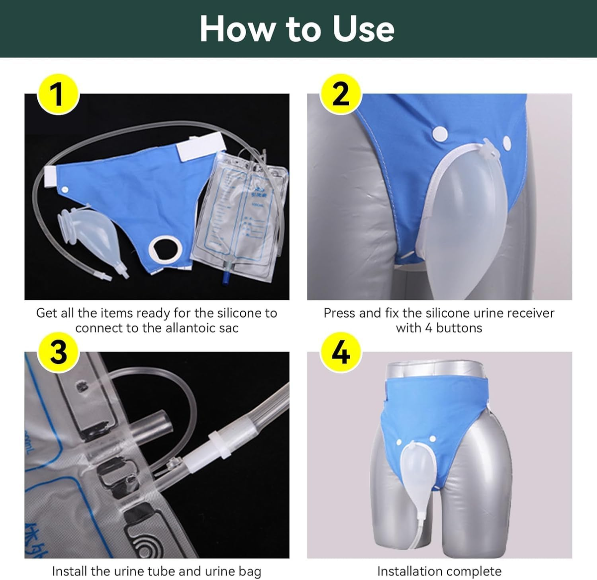 Reusable Urinary Catheter Bag System with Waist Straps, 39 in Tube, Day & Night Leg Bag Set for Adults, Wearable Collector Kit | Lonoma