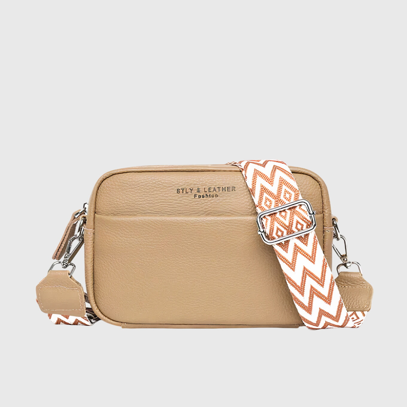 Women's Structured Leather-Effect Crossbody Bag with Adjustable Strap | Classic Everyday Shoulder Handbag | Versatile Casual Accessory | Koossa