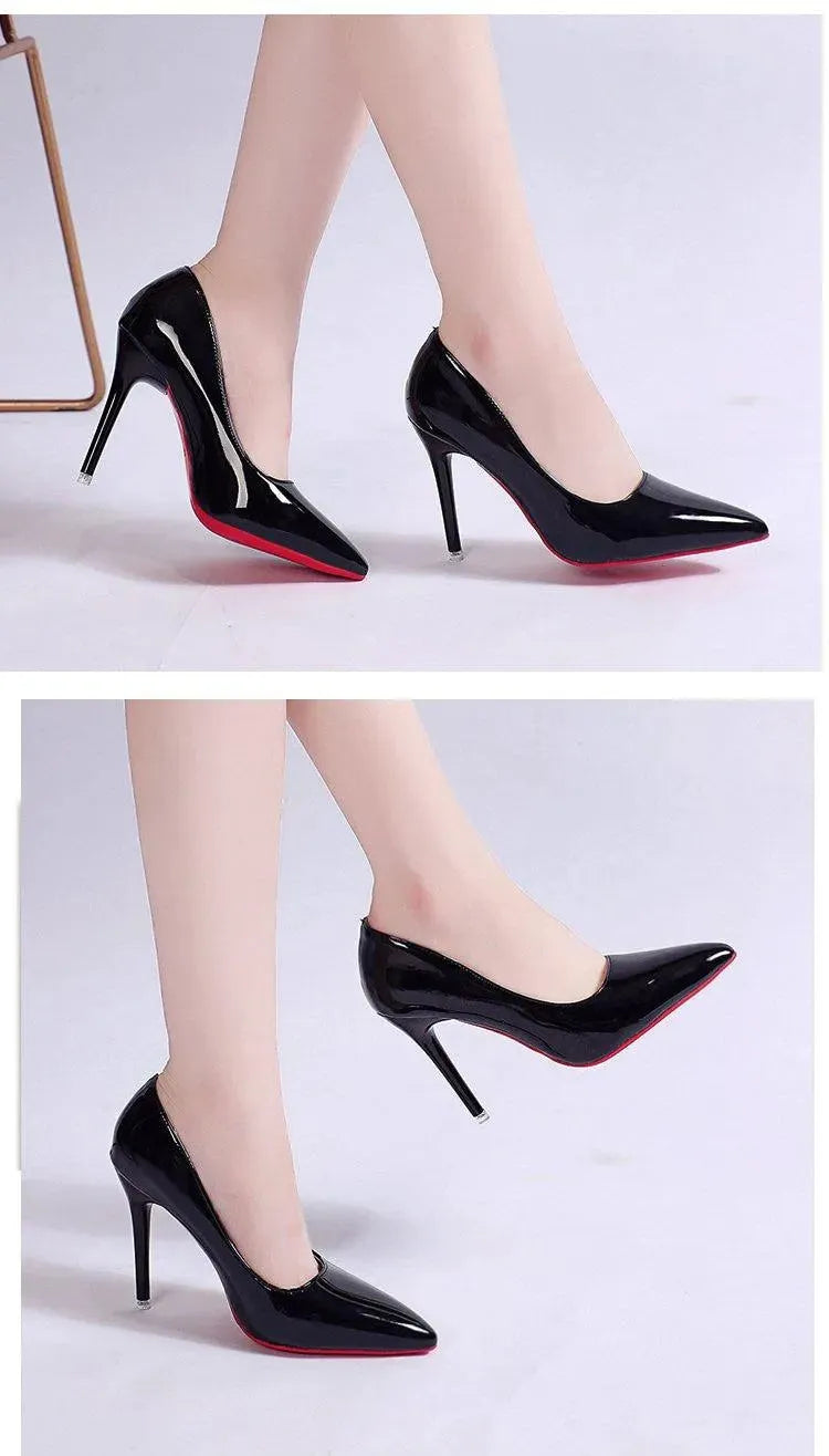 Women's Stiletto Court Shoes with Low Vamp & High Heel — Elegant Pointed Pumps for Office & Evening Wear | Koossa