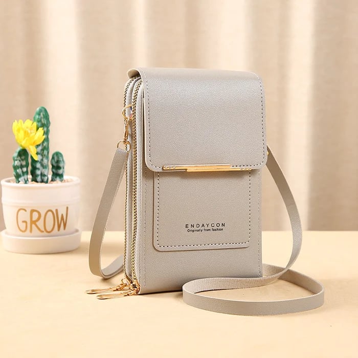 Women's Small Crossbody Bag with Phone Pocket, Anti-Theft Zipper & Detachable Strap, PU Leather Shoulder Purse for Travel, Work & Everyday | Lonoma