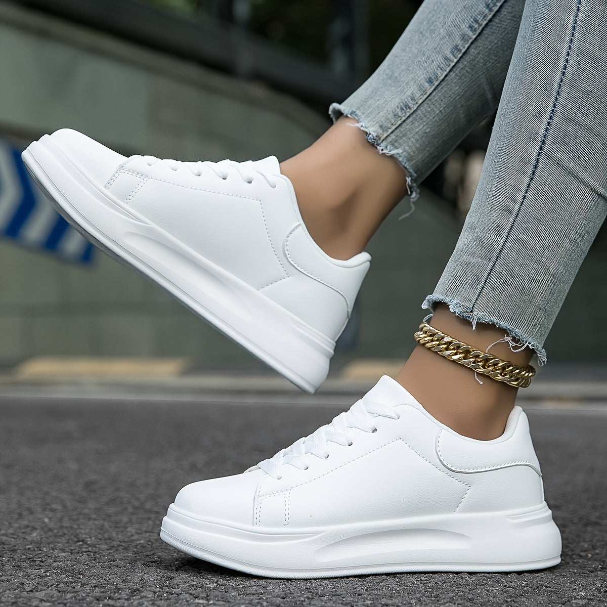 Women's White Textile Trainers with Clean Design & All-Day Comfort for Active Lifestyles | Koossa